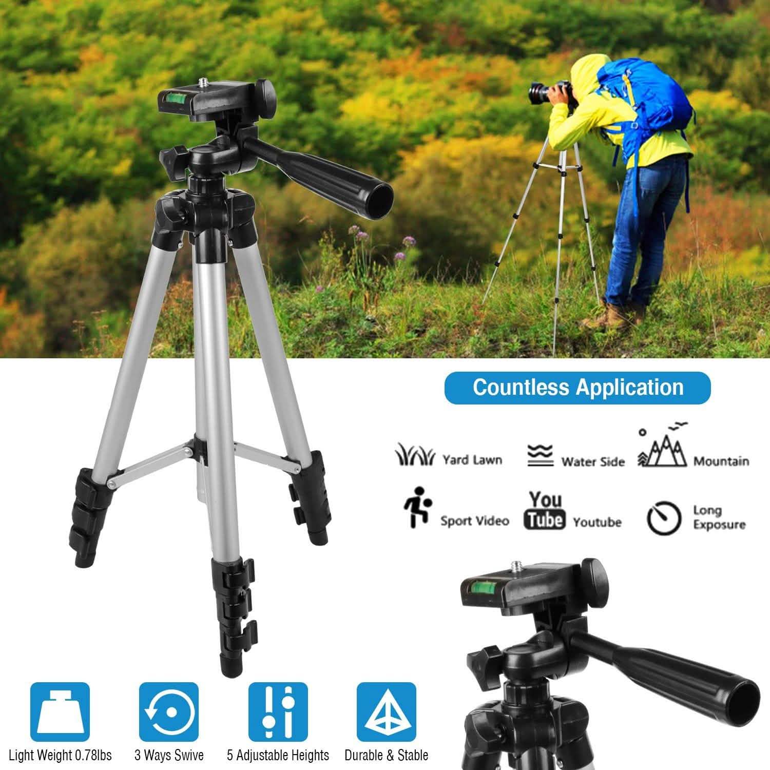 Portable Camera Tripod 45" Adjustable Camera Stand DailySale