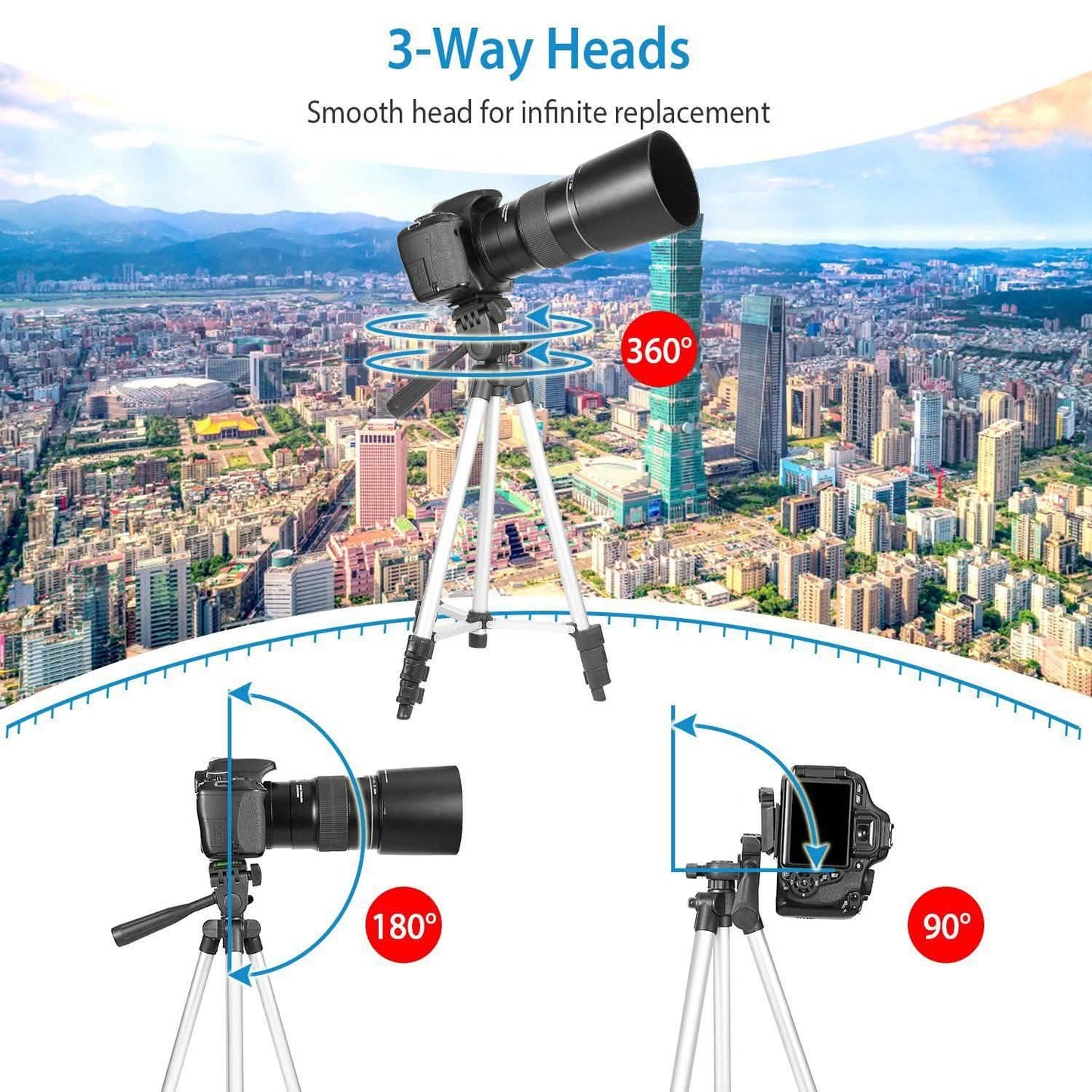 Portable Camera Tripod 45" Adjustable Camera Stand DailySale