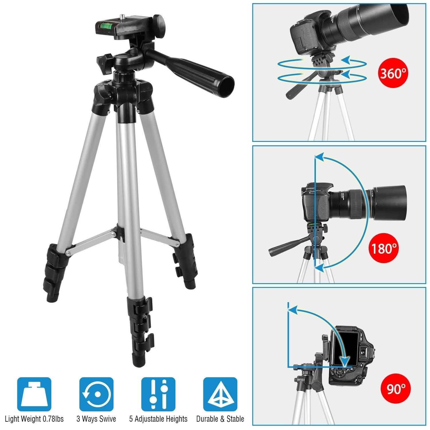 Portable Camera Tripod 45" Adjustable Camera Stand DailySale