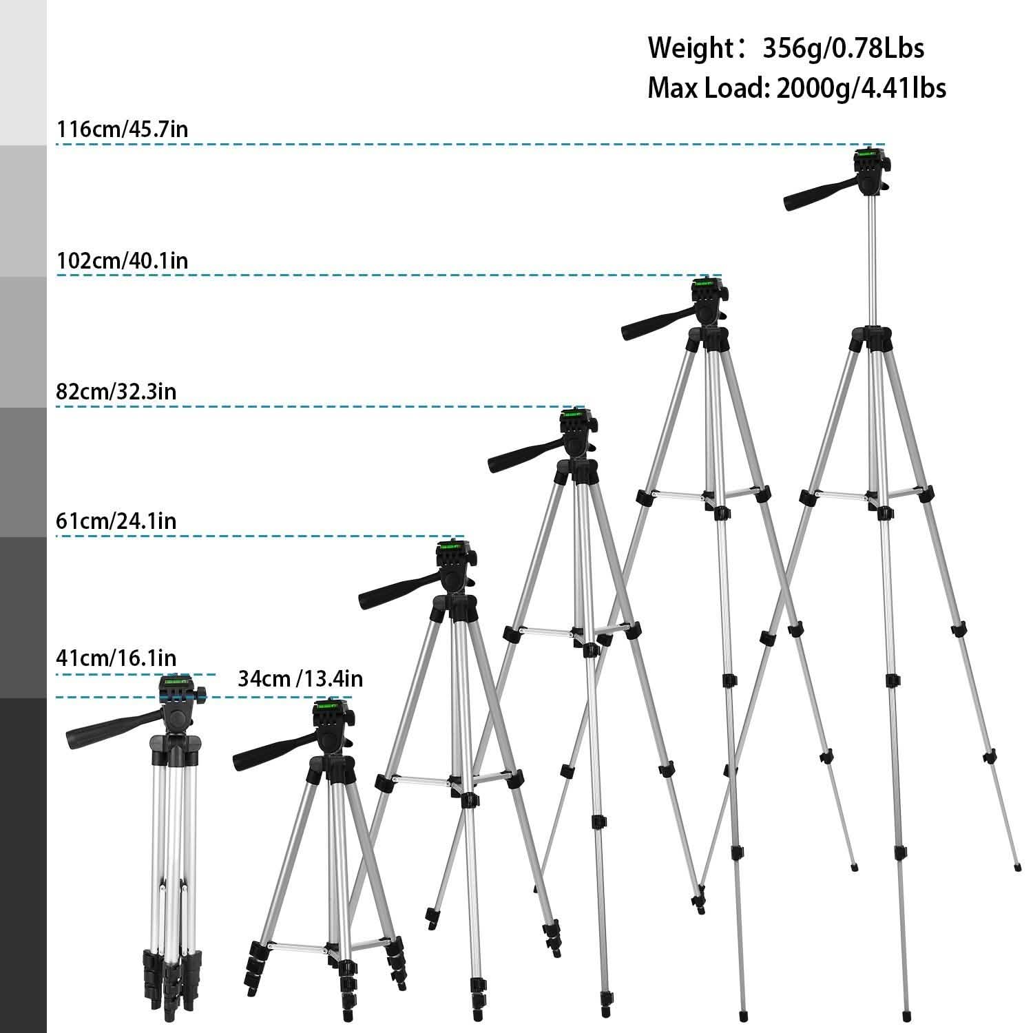 Portable Camera Tripod 45" Adjustable Camera Stand DailySale