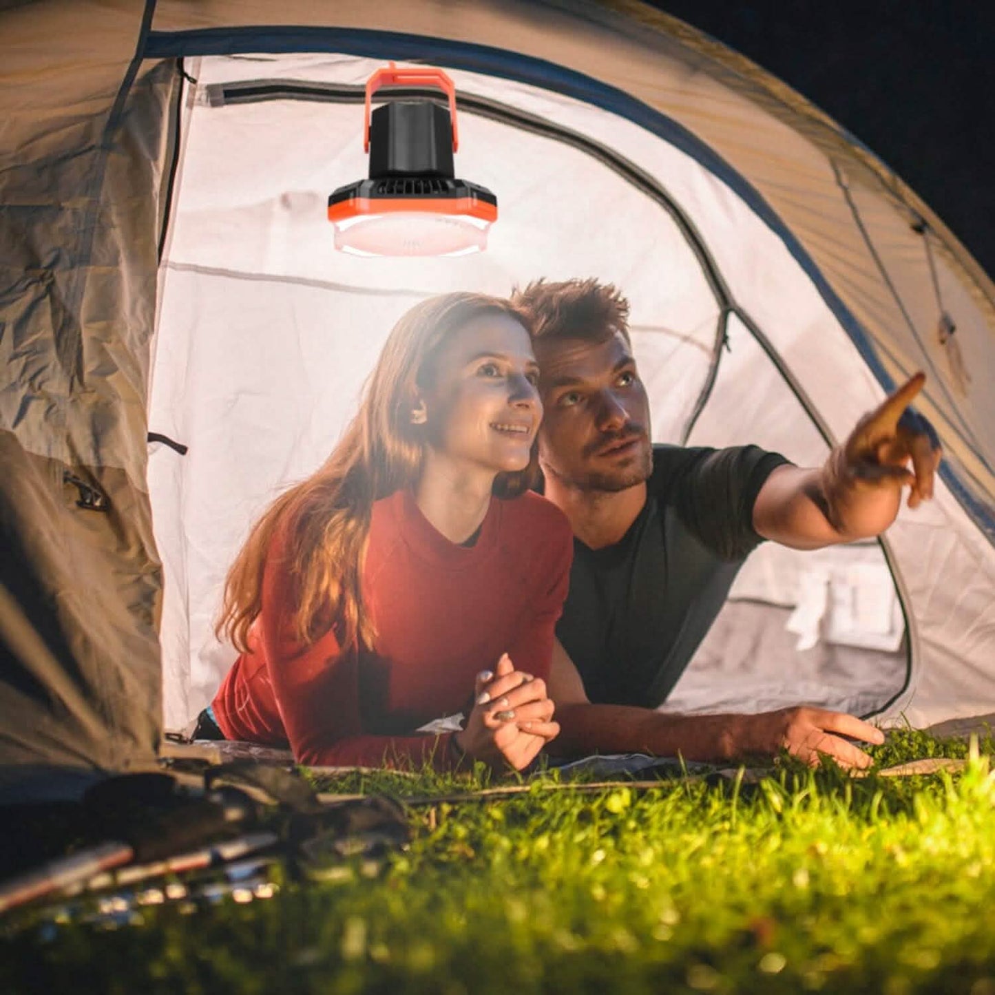 Portable Camping Lantern Fan 10000mAh Battery Powered with 4 Light Modes DailySale