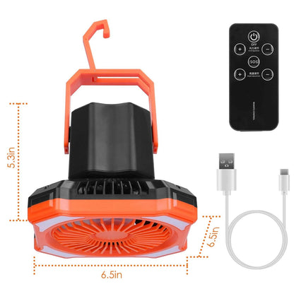 Portable Camping Lantern Fan 10000mAh Battery Powered with 4 Light Modes DailySale