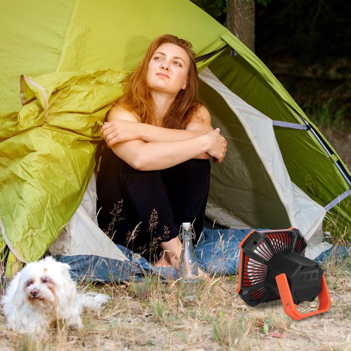 Portable Camping Lantern Fan 10000mAh Battery Powered with 4 Light Modes DailySale