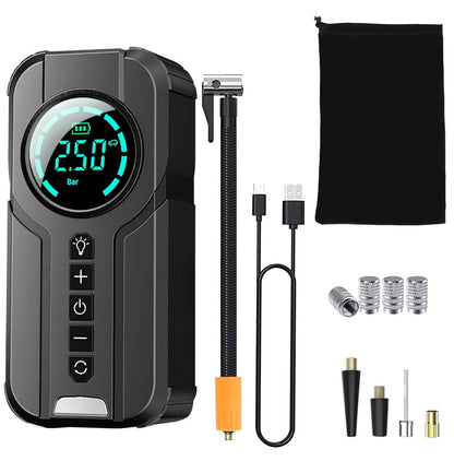 Portable Car Compressor Wireless Electric Air Pump 150 PSI with LED Light DailySale
