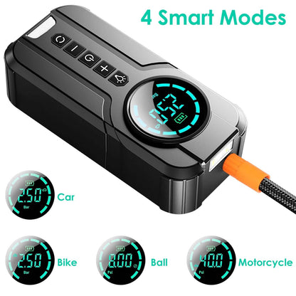 Portable Car Compressor Wireless Electric Air Pump 150 PSI with LED Light DailySale