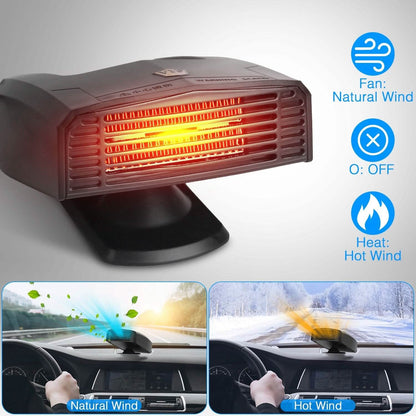 Portable Car Heater Heating Fan 2-in-1 Defroster Defogger Demister Windshield Heater DailySale