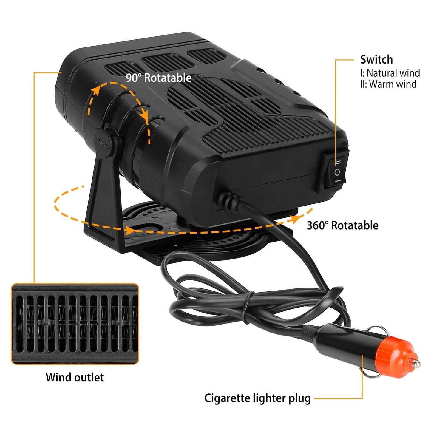 Portable Car Heating Fan DailySale