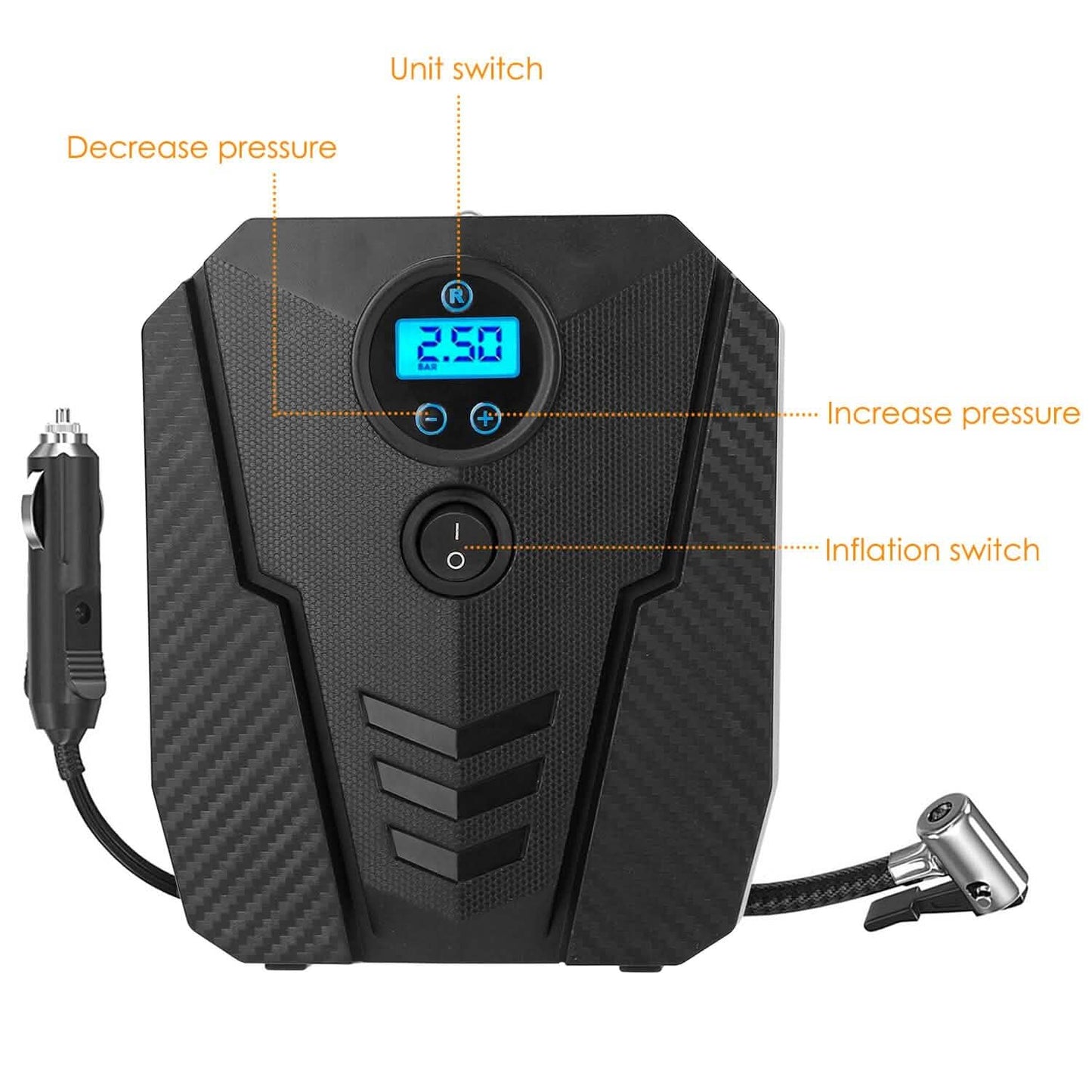 Portable Car Tire Inflator DC 12V Digital Car Air Pump Compressor DailySale