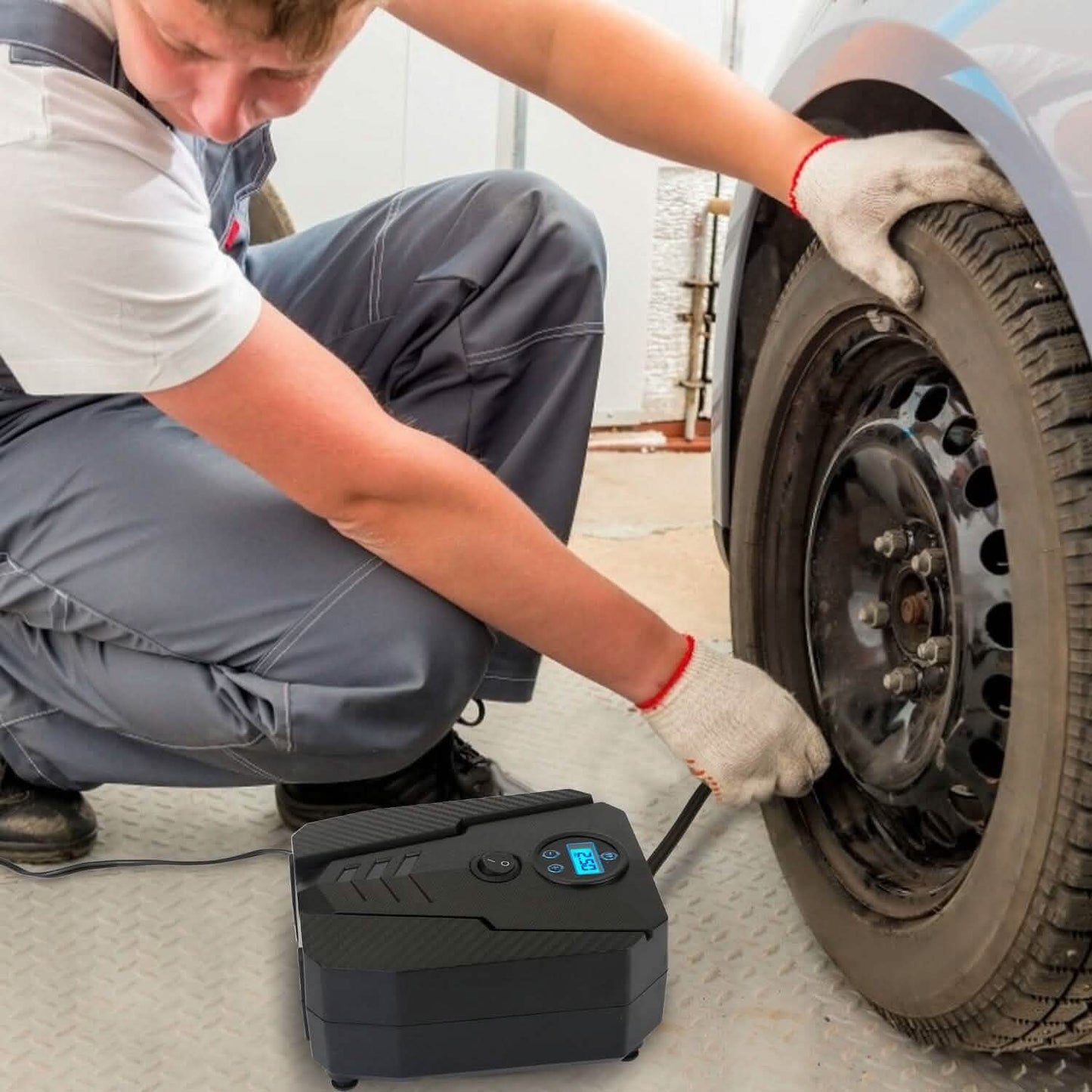 Portable Car Tire Inflator DC 12V Digital Car Air Pump Compressor DailySale