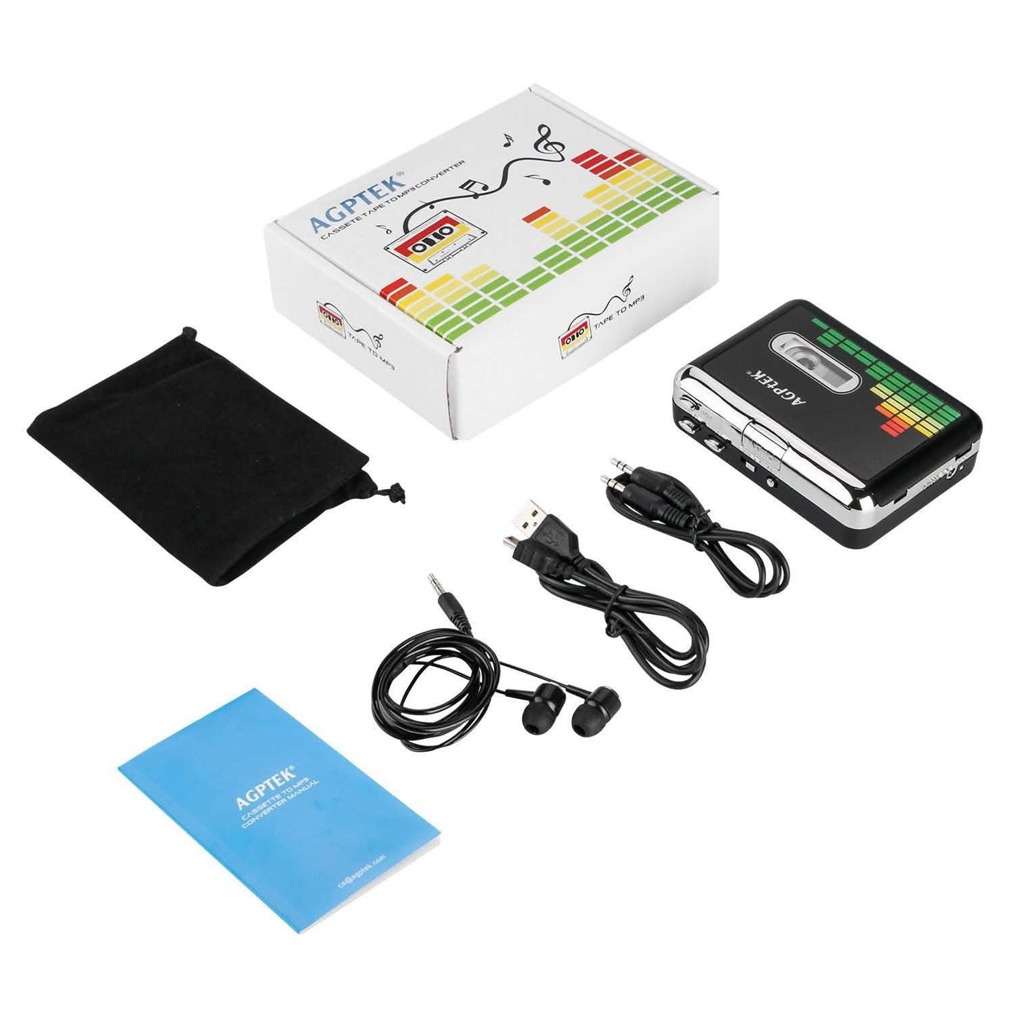 Portable Cassette Audio Music Player Tape-To-MP3 Converter Cassette Recorder DailySale