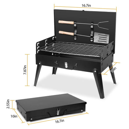 Portable Charcoal Grill Foldable BBQ Suitcase DailySale