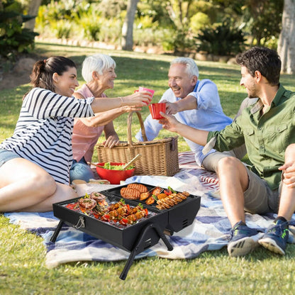 Portable Charcoal Two Sides Folding BBQ Grill DailySale