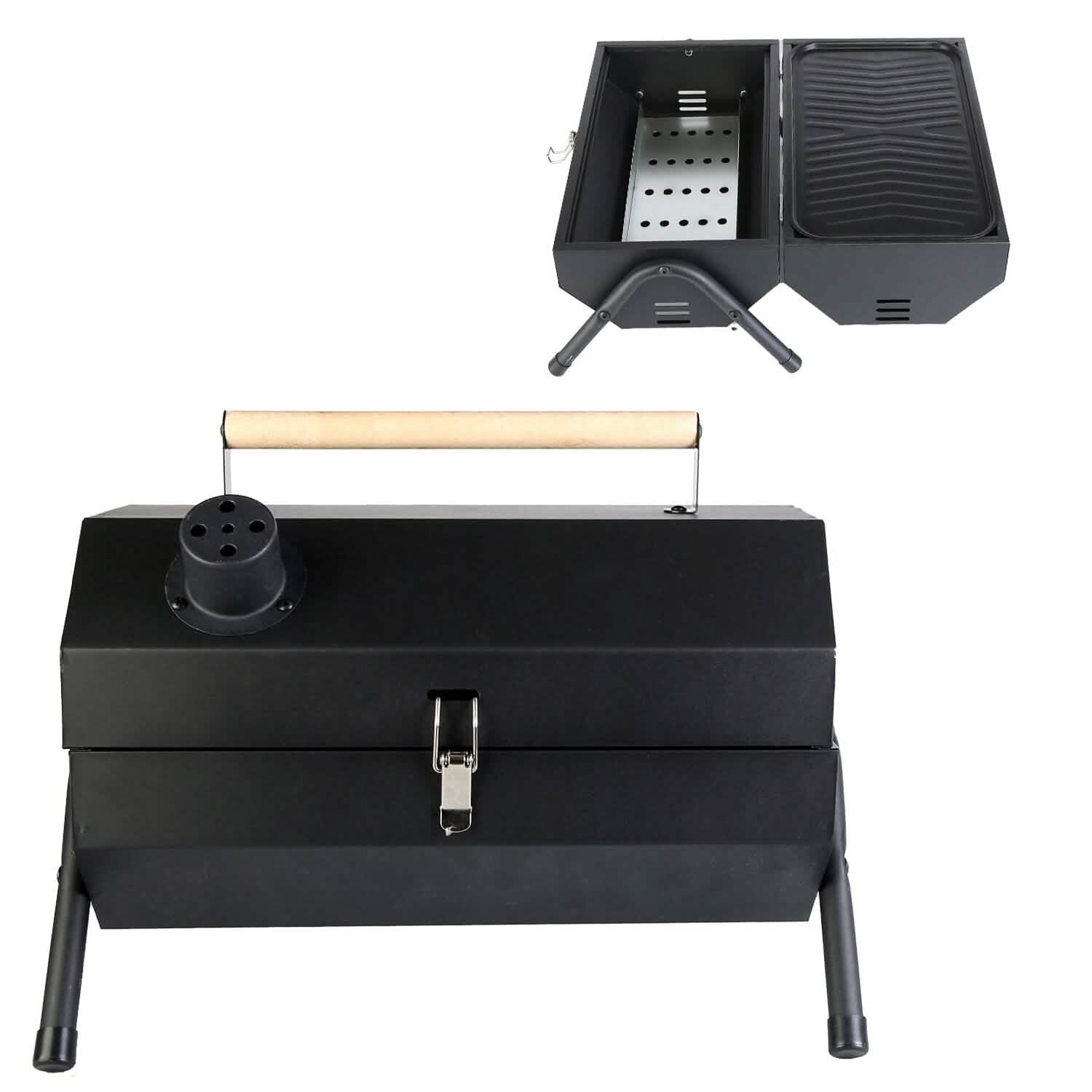 Portable Charcoal Two Sides Folding BBQ Grill DailySale