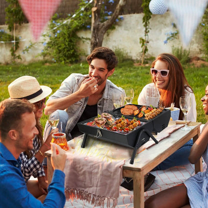 Portable Charcoal Two Sides Folding BBQ Grill DailySale