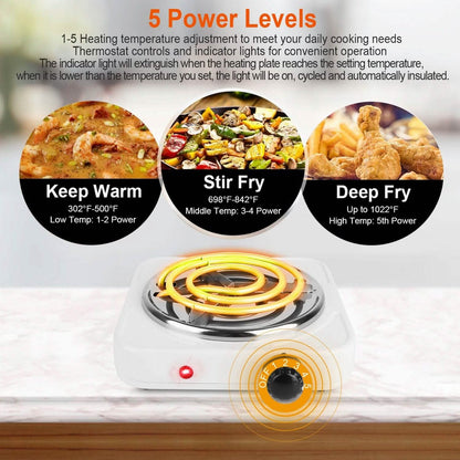Portable Coil Heating Hot Plate Stove Countertop DailySale