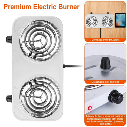 Portable Coil Heating Hot Plate Stove Countertop DailySale