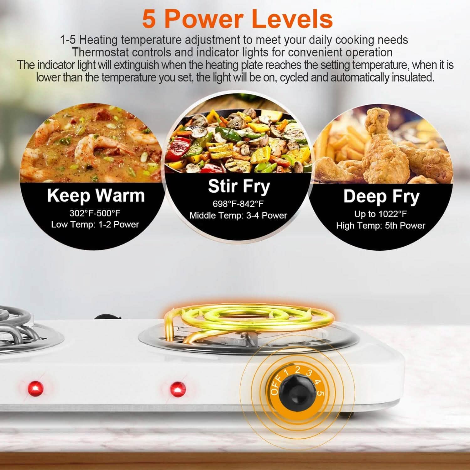 Portable Coil Heating Hot Plate Stove Countertop DailySale