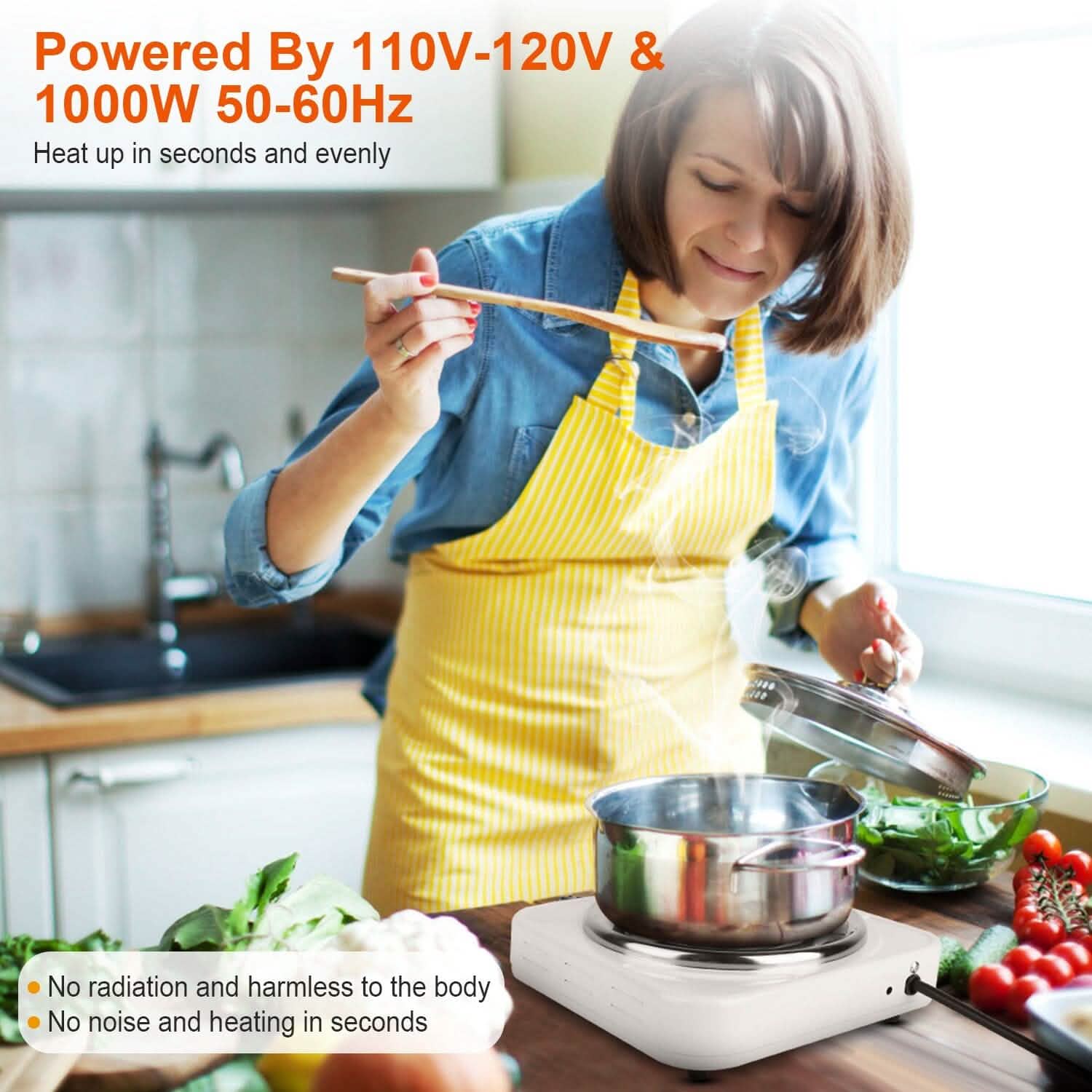 Portable Coil Heating Hot Plate Stove Countertop DailySale