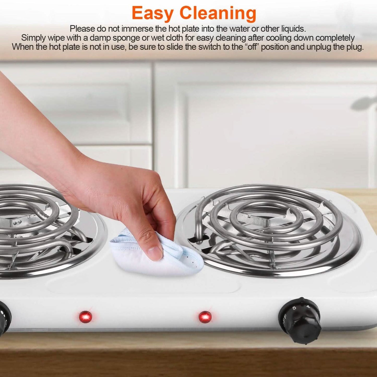 Portable Coil Heating Hot Plate Stove Countertop DailySale