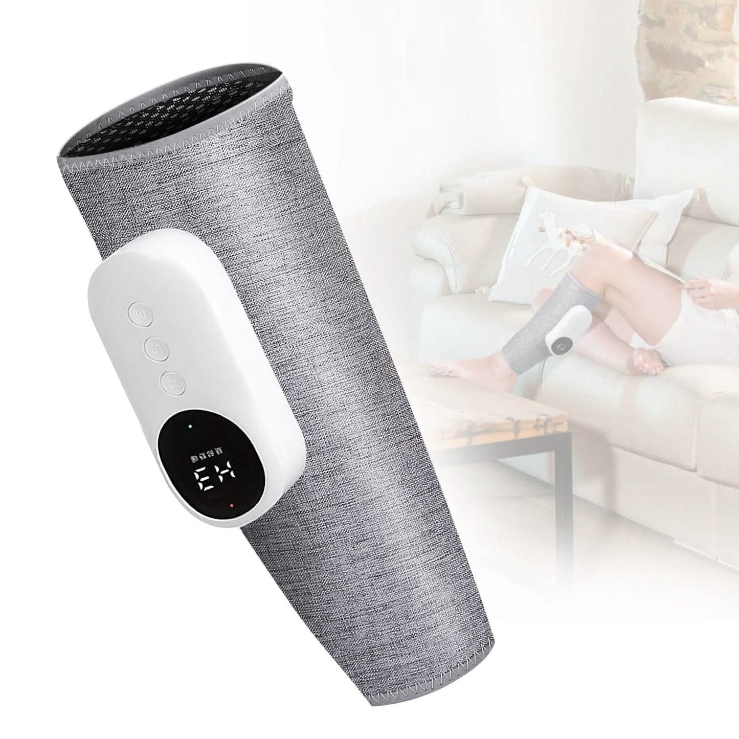 Portable Cordless Rechargeable Air Leg Compression Massage Adjustable Wrap with 3 Modes Intensities Heating Function DailySale