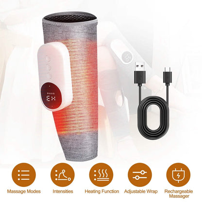 Portable Cordless Rechargeable Air Leg Compression Massage Adjustable Wrap with 3 Modes Intensities Heating Function DailySale