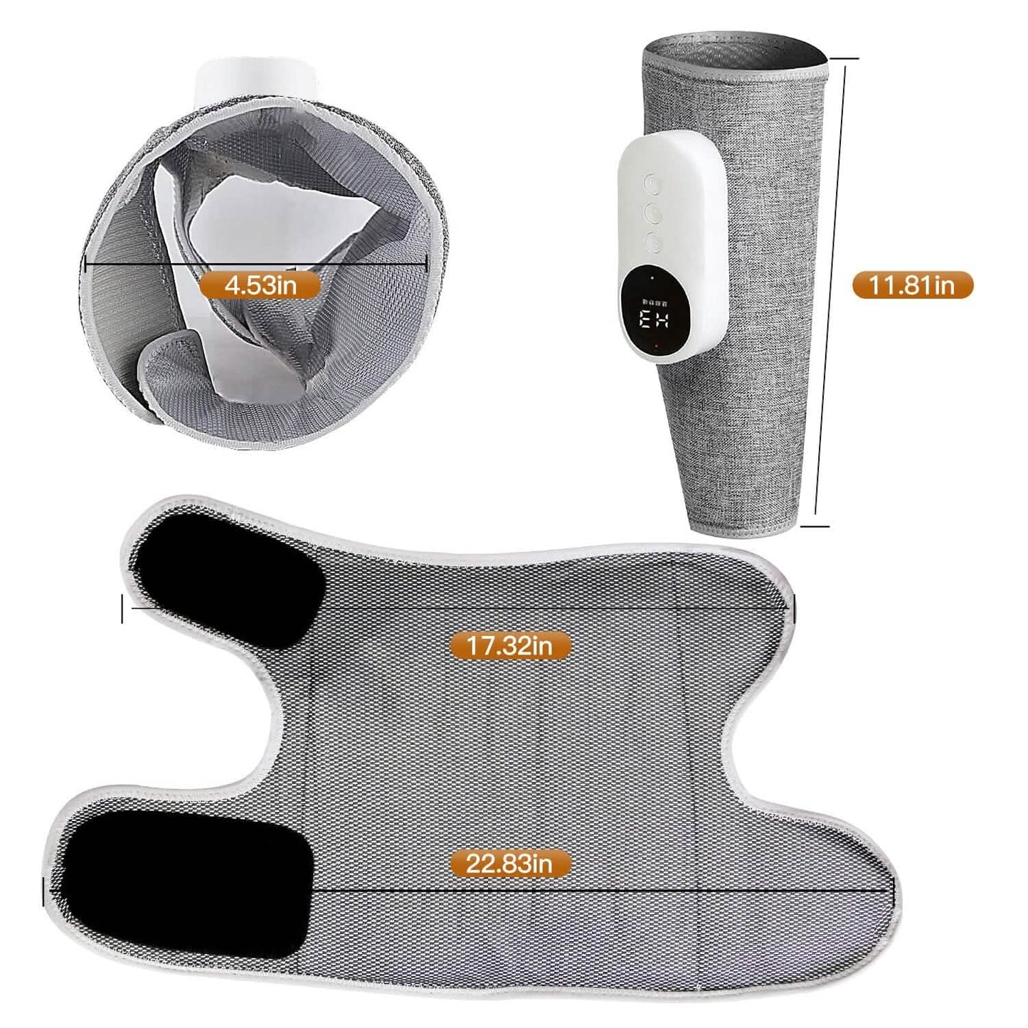 Portable Cordless Rechargeable Air Leg Compression Massage Adjustable Wrap with 3 Modes Intensities Heating Function DailySale