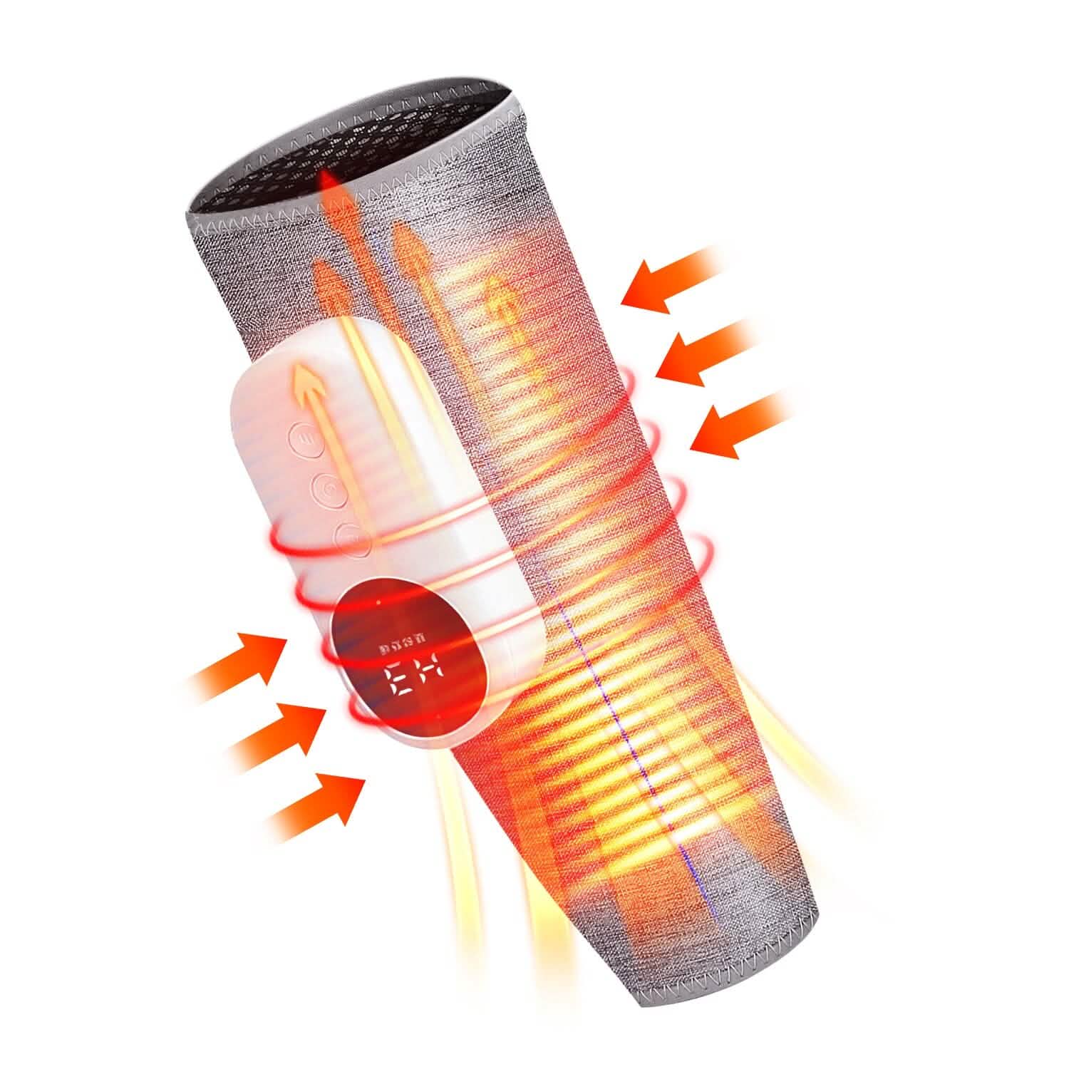 Portable Cordless Rechargeable Air Leg Compression Massage Adjustable Wrap with 3 Modes Intensities Heating Function DailySale