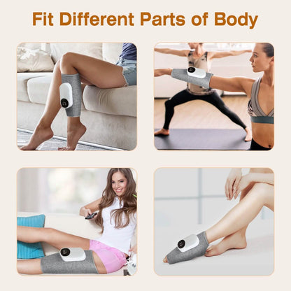 Portable Cordless Rechargeable Air Leg Compression Massage Adjustable Wrap with 3 Modes Intensities Heating Function DailySale