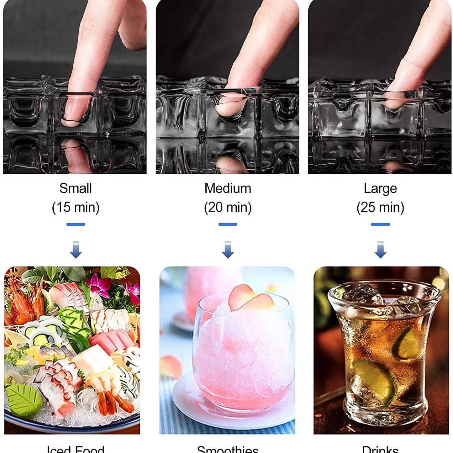 Portable Countertop Clear Ice Maker Stainless Steel Ice Maker DailySale