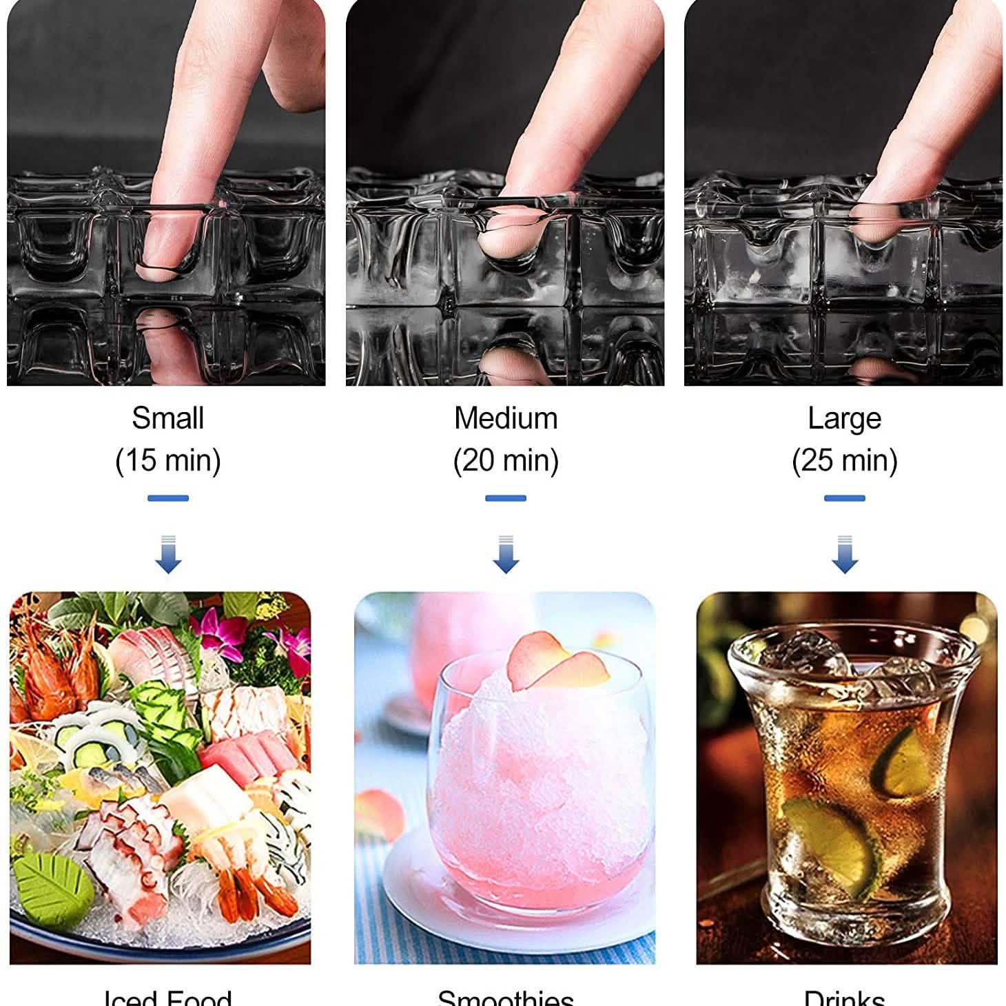 Portable Countertop Clear Ice Maker Stainless Steel Ice Maker DailySale