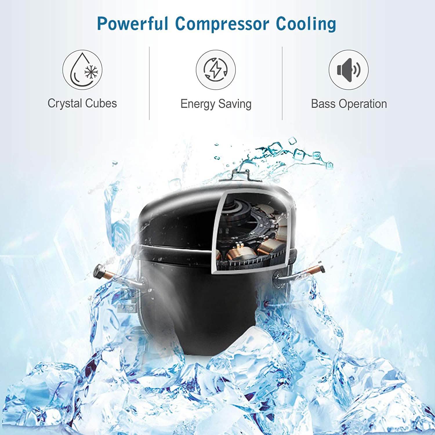 Portable Countertop Clear Ice Maker Stainless Steel Ice Maker DailySale