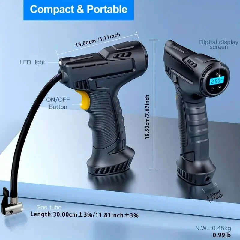 Portable Digital Tire Inflator with LED Light DailySale