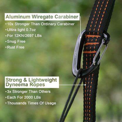 Portable Double Person Canvas Hammock Outdoor Camping Garden Beach Travel Swing DailySale
