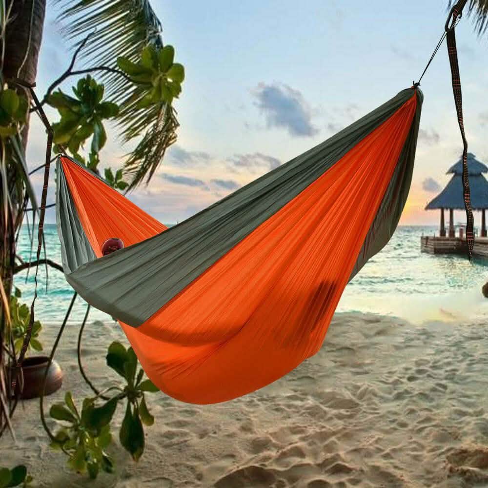 Portable Double Person Canvas Hammock Outdoor Camping Garden Beach Travel Swing DailySale