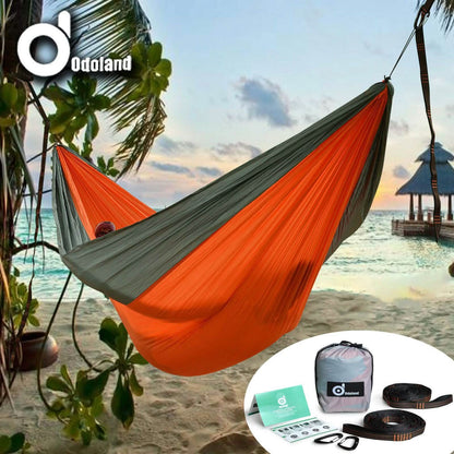 Portable Double Person Canvas Hammock Outdoor Camping Garden Beach Travel Swing DailySale