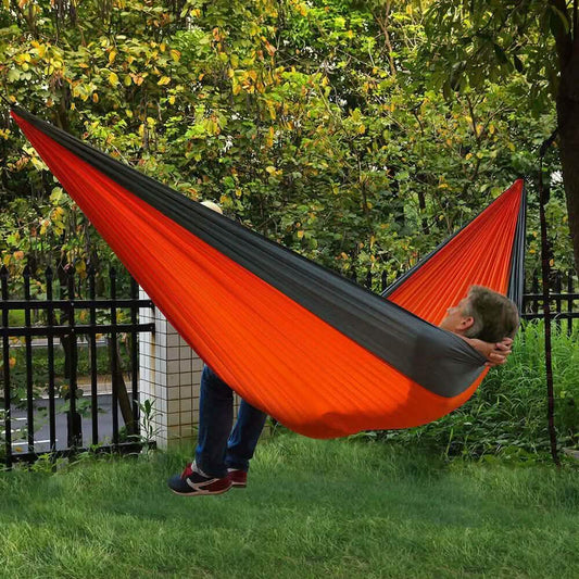 Portable Double Person Canvas Hammock Outdoor Camping Garden Beach Travel Swing DailySale