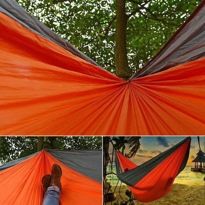 Portable Double Person Canvas Hammock Outdoor Camping Garden Beach Travel Swing DailySale