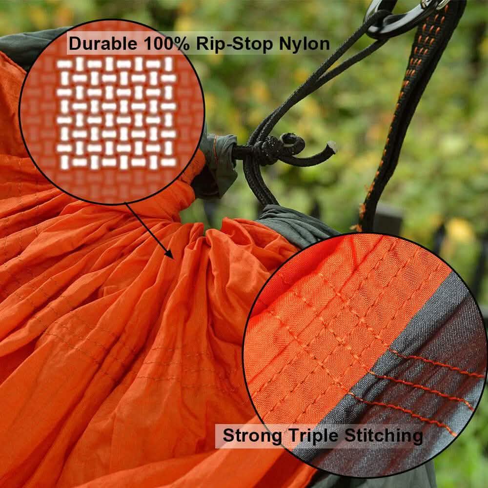 Portable Double Person Canvas Hammock Outdoor Camping Garden Beach Travel Swing DailySale