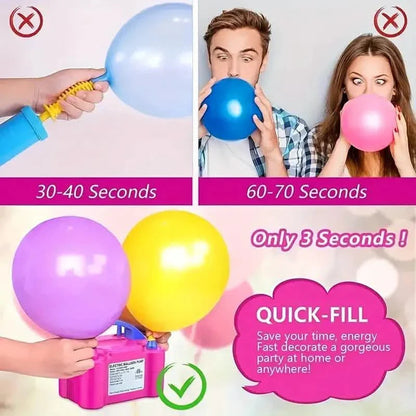 Portable Dual Nozzle Electric Air Balloon Pump and Tying Tool DailySale