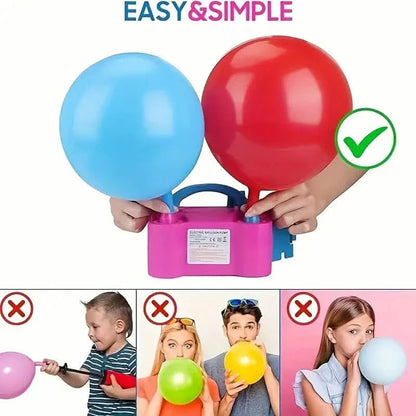 Portable Dual Nozzle Electric Air Balloon Pump and Tying Tool DailySale