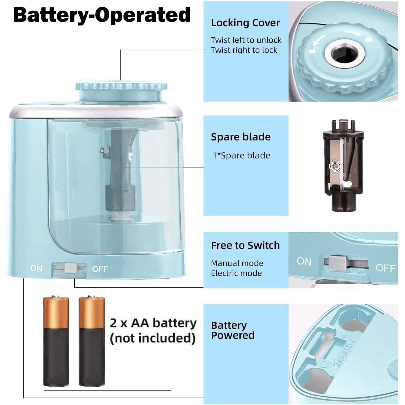 Portable Electric Pencil Sharpeners DailySale