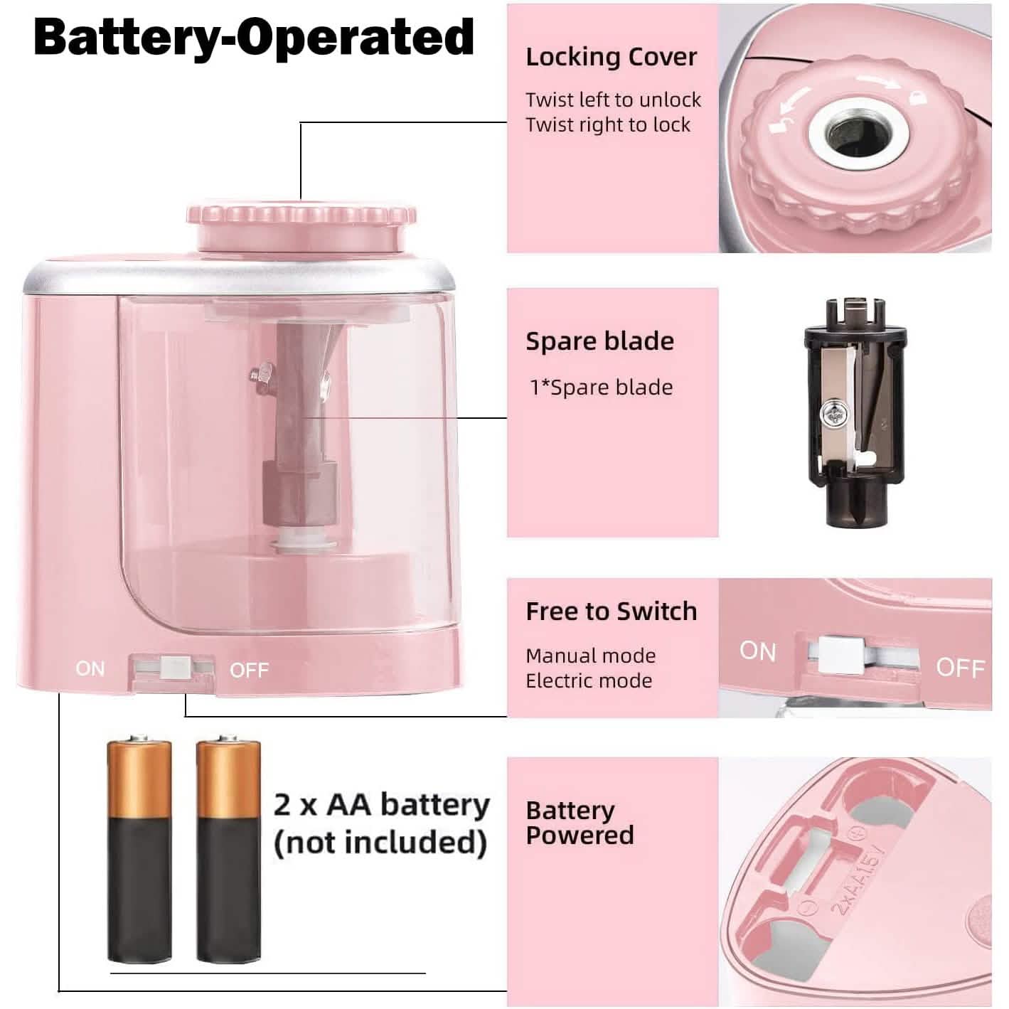 Portable Electric Pencil Sharpeners DailySale