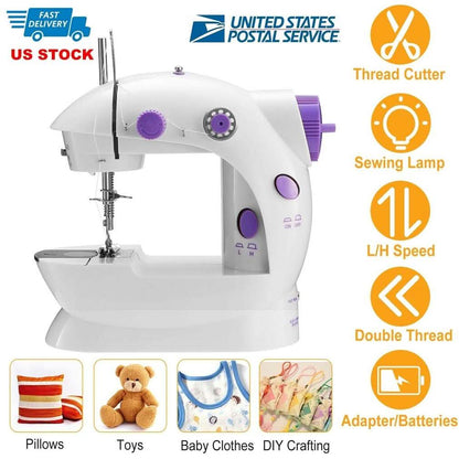 Portable Electric Sewing Machine w/ Foot Pedal LED Light DailySale