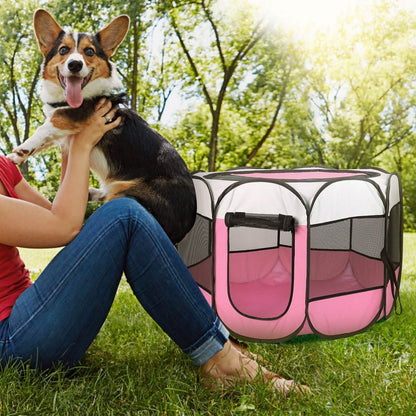 Portable Foldable Pet Playpen For Dogs Cats Other Pets DailySale