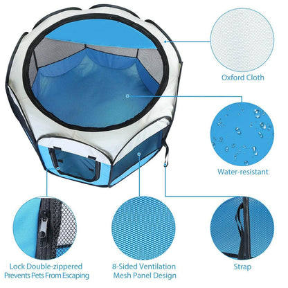 Portable Foldable Pet Playpen For Dogs Cats Other Pets DailySale