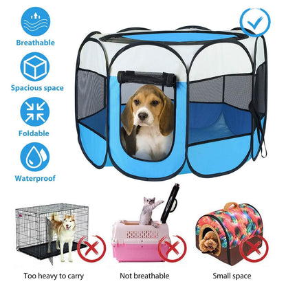 Portable Foldable Pet Playpen For Dogs Cats Other Pets DailySale