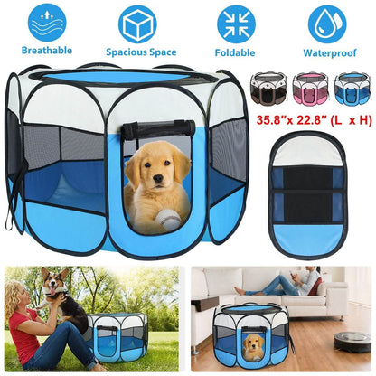 Portable Foldable Pet Playpen For Dogs Cats Other Pets DailySale