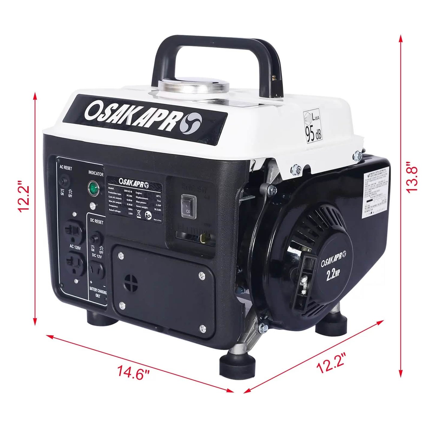Portable Generator 900 Watt Gasoline Generator DailySale