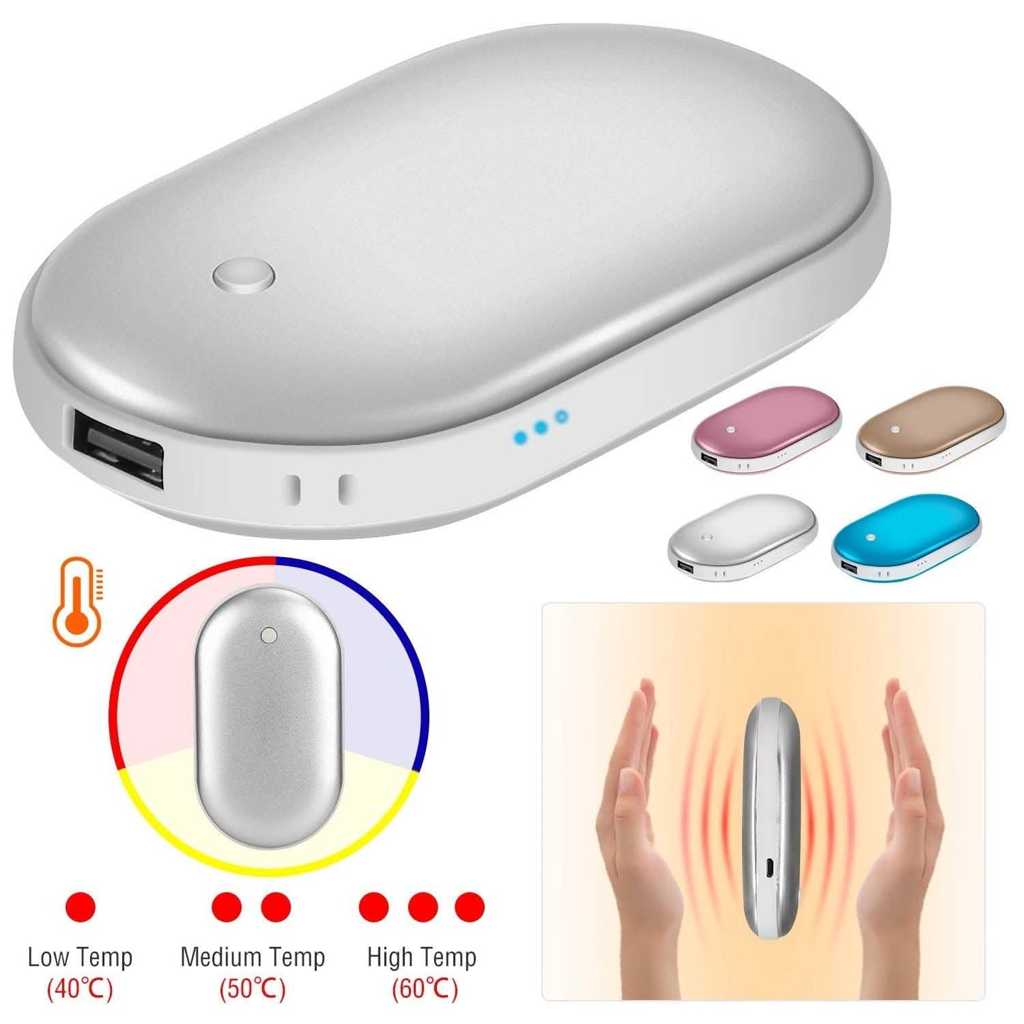 Portable Hand Warmer 5000mAh Power Bank DailySale