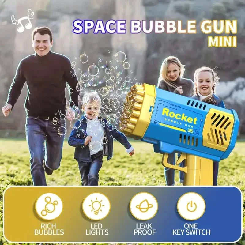 Portable Handheld Automatic Electric 40 Holes Rocket Launcher Bubble Gun with LED Light DailySale